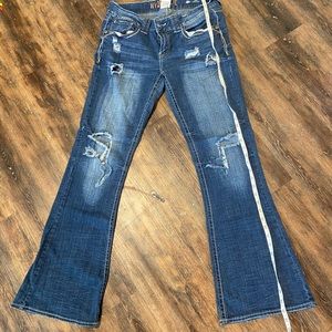 Women flare jeans 11/12 Hydraulic distressed